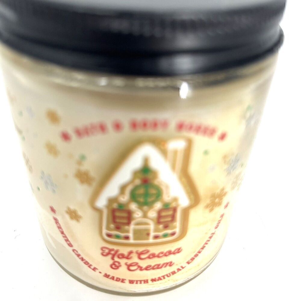 Bath & Body Works Jar Candle Hot Cocoa Cream 7 oz Single Wick Burns 25-48 Hours - Picture 2 of 6